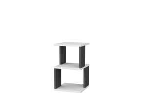 Mesa de cabeceira de madeira "Carter" 29,6 x 29,6 x 49,4 cm - Branco