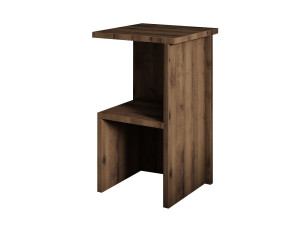 Mesa de cabeceira de madeira "Roisin" - 30 x 30 x 50 cm - Castanho