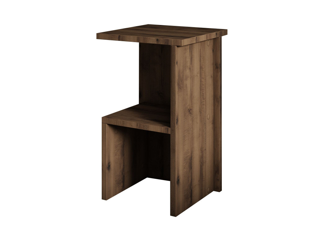 Mesa de cabeceira de madeira "Roisin" - 30 x 30 x 50 cm - Castanho