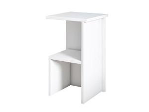 Mesa de cabeceira de madeira "Roisin" - 30 x 30 x 50 cm - Branco