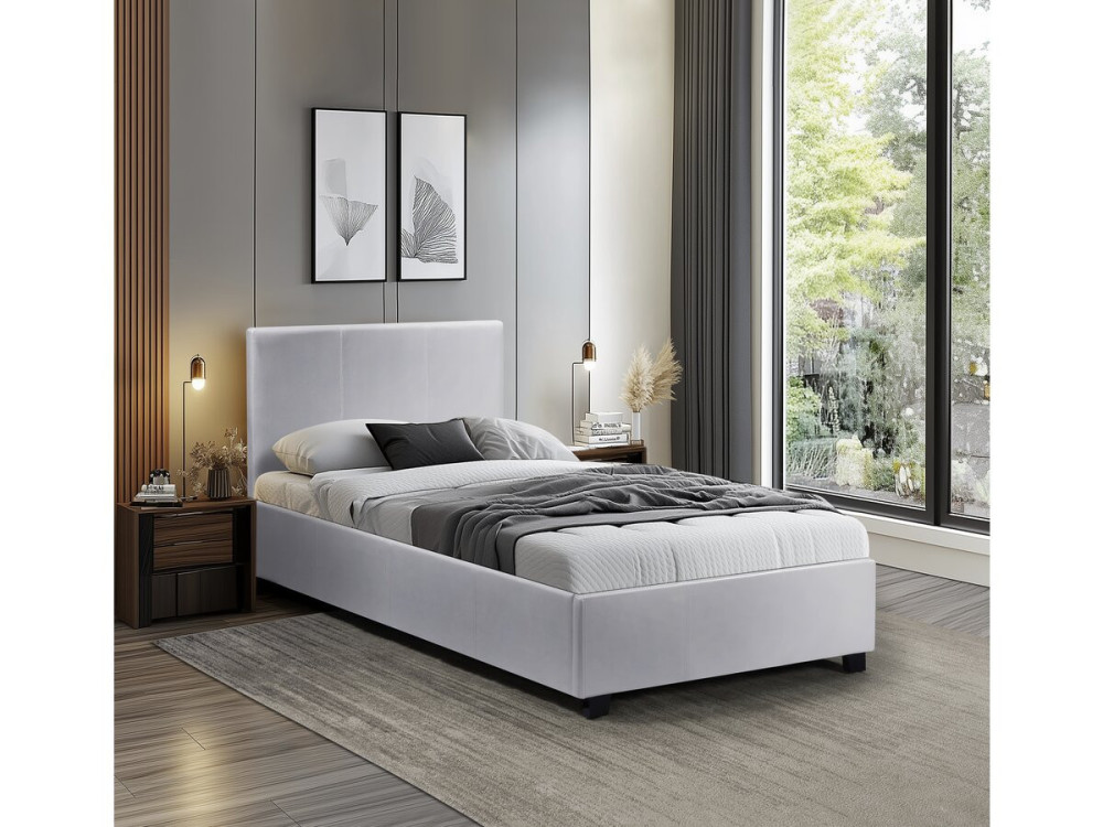 Cama com baú "Carla" - 90 x 190 cm - Branco