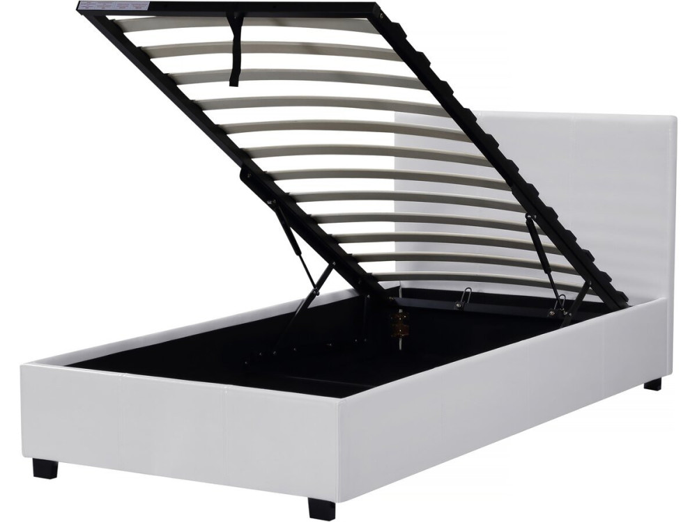Cama com baú "Carla" - 90 x 190 cm - Branco