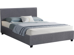 Cama de casal com baú "Carla" - 160 x 200 - Cinza