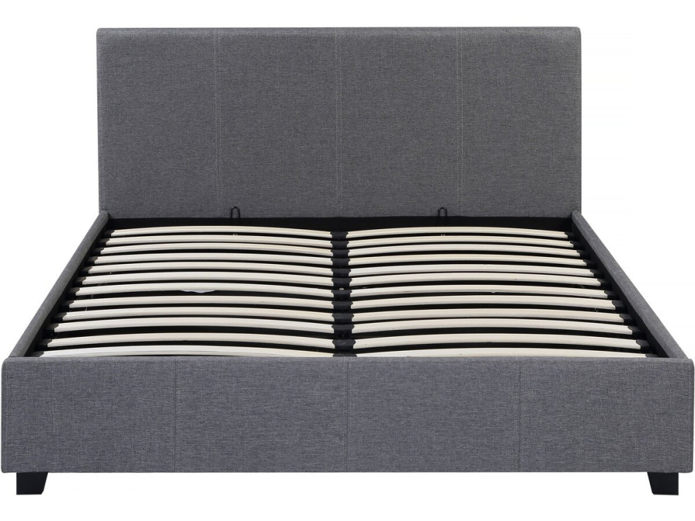 Cama de casal com baú "Carla" - 160 x 200 - Cinza