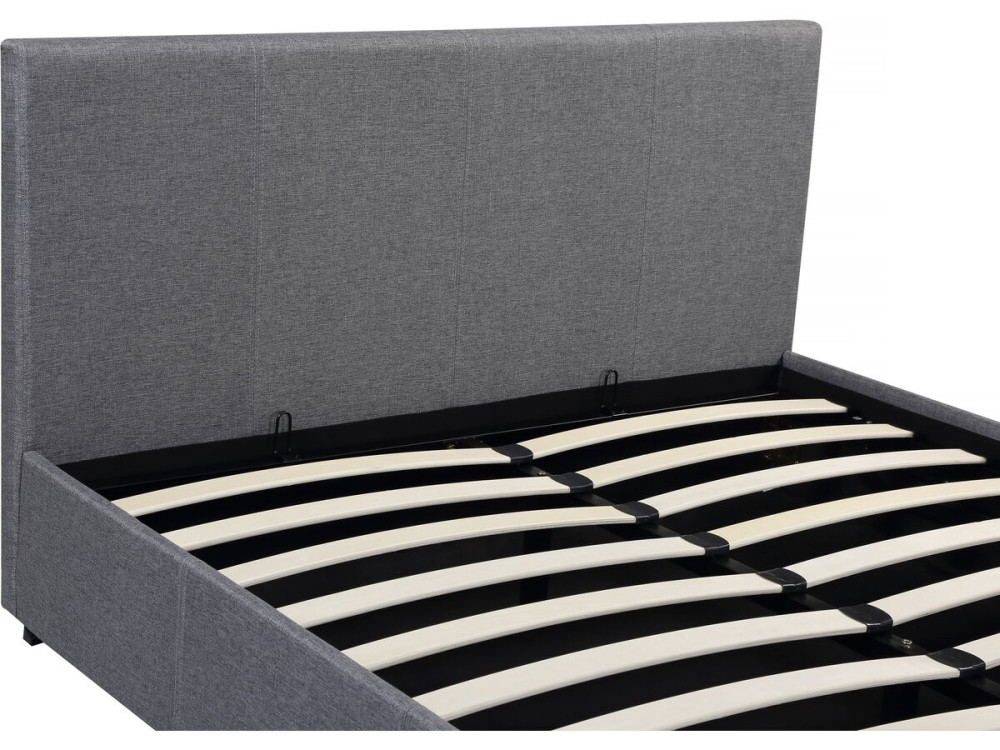 Cama de casal com baú "Carla" - 160 x 200 - Cinza
