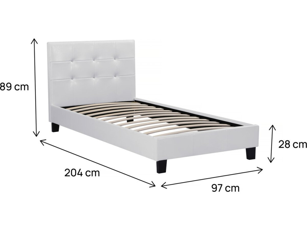 Cama"Julia" - 90 x 190 cm - Branco