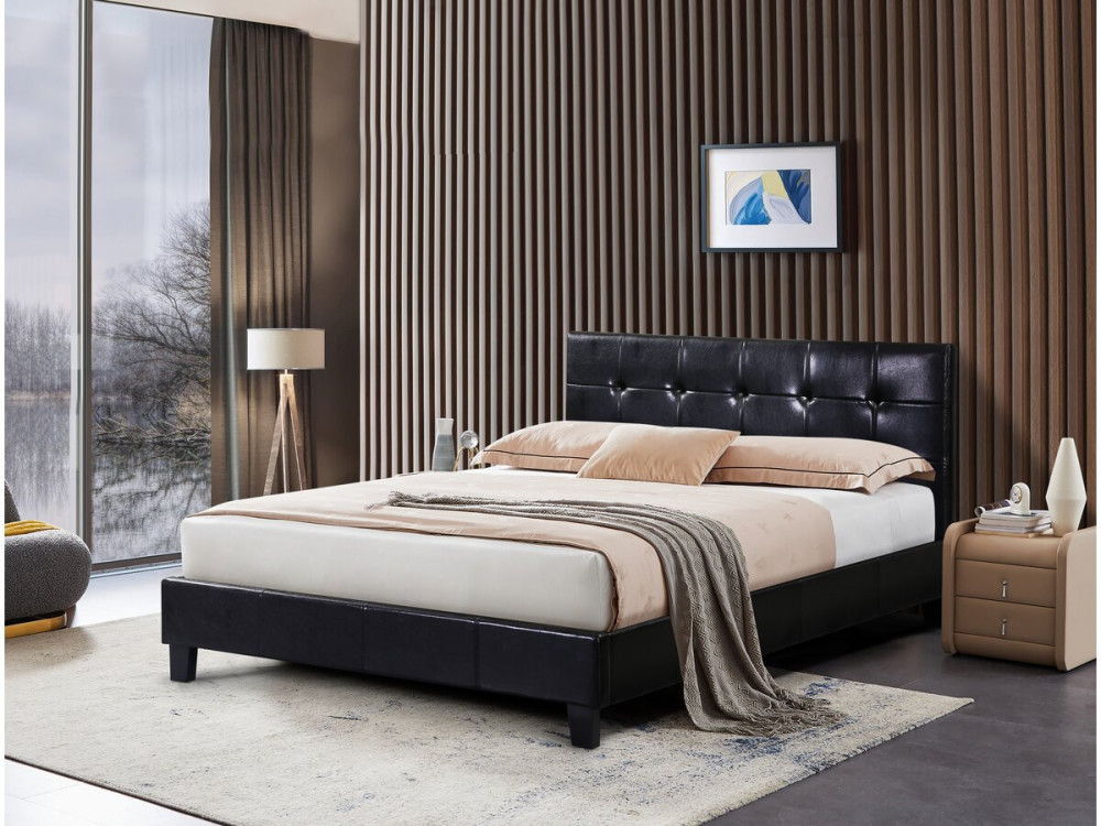 Cama "Julia" - 140 x 190 cm - Preto