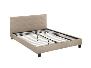 Cama"Julia" - 140 x 190 cm - Acastanhado