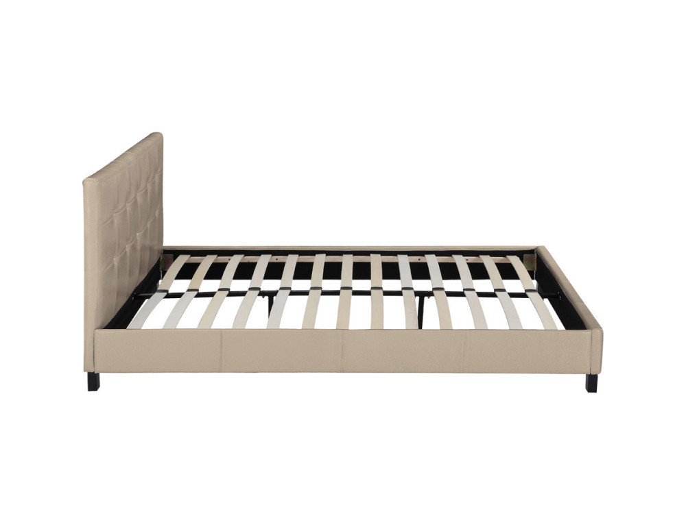 Cama"Julia" - 140 x 190 cm - Acastanhado