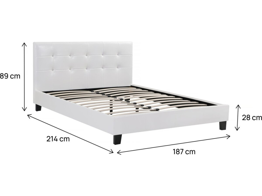 Cama"Julia" - 180 x 200 cm - Branca