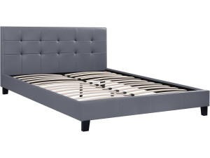 Cama"Julia" - 160 x 200 cm - Cinza clara
