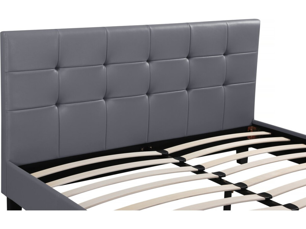 Cama"Julia" - 160 x 200 cm - Cinza clara