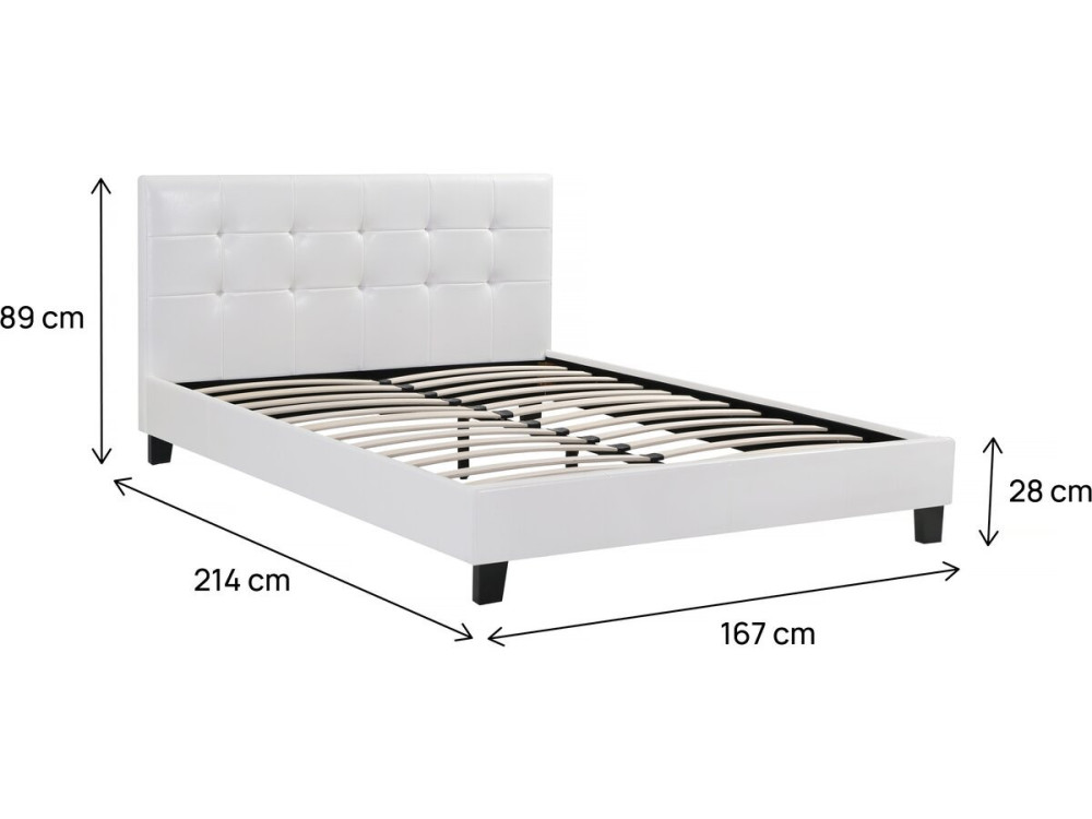 Cama"Julia" - 160 x 200 cm - Branco