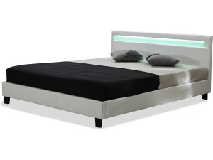 Cama LED "Maria" - 140 x 190 cm - Branco