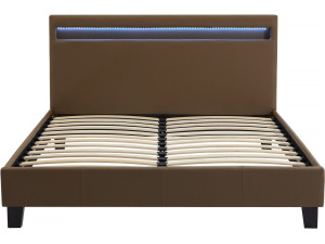 Cama LED "Maria" - 140 x 190 cm - Taupe