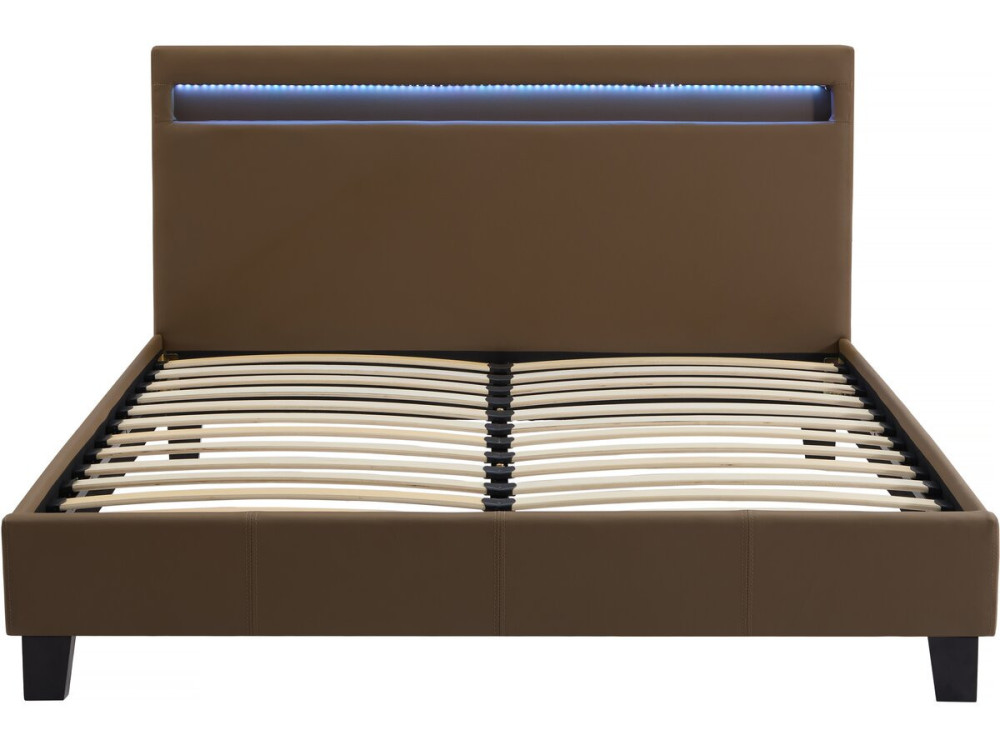 Cama LED "Maria" - 140 x 190 cm - Taupe