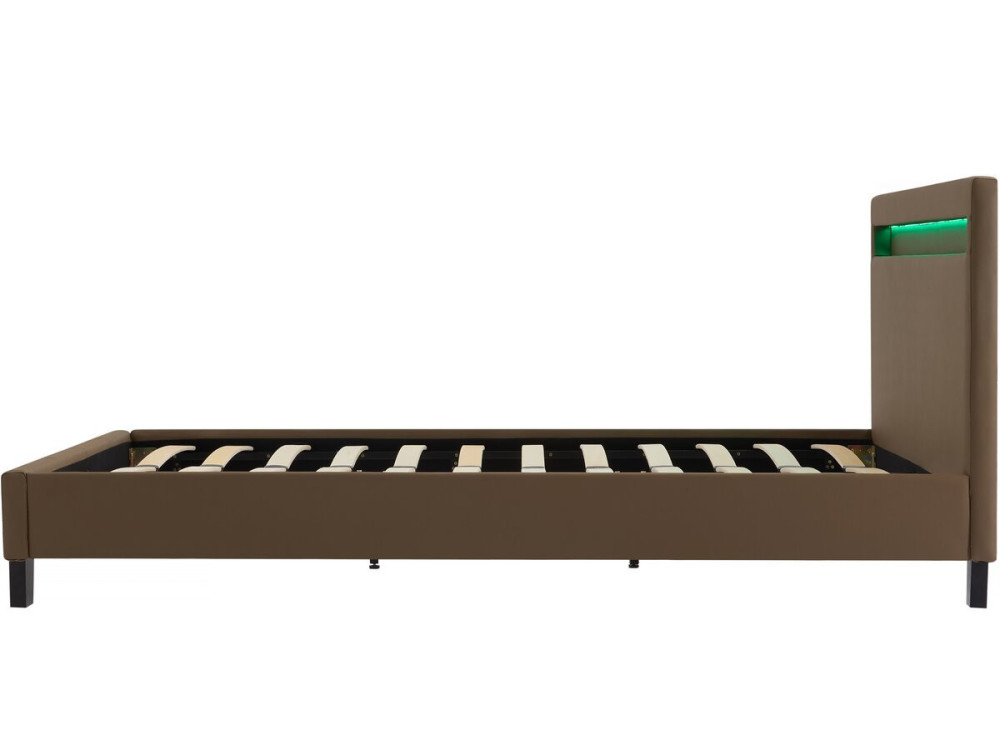 Cama LED "Maria" - 140 x 190 cm - Taupe