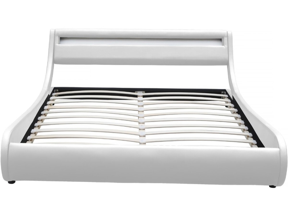 Cama LED "Natacha" - 160 x 200 cm - Branca