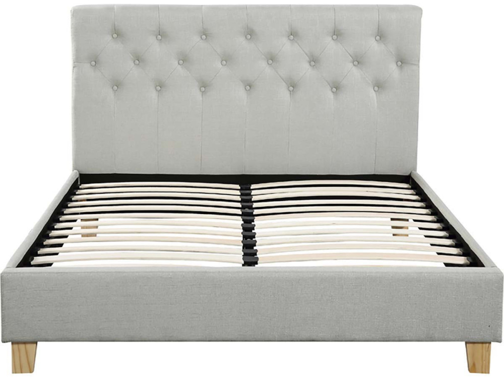 Cama de casal "Emmy" - 140 x 190 cm - Bege