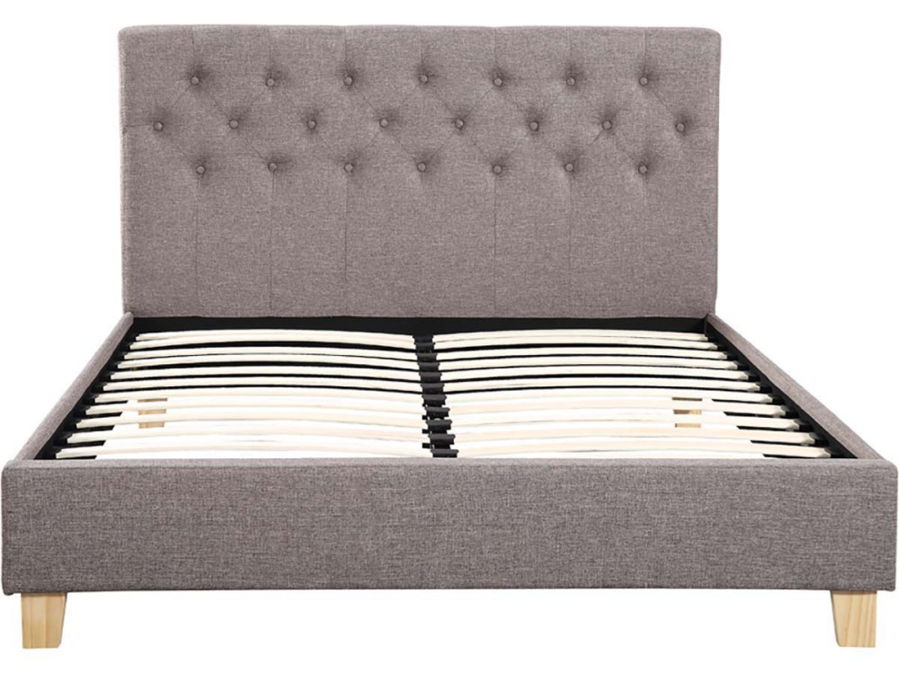 Cama de casal "Emmy" - 140 x 190 cm - Taupe