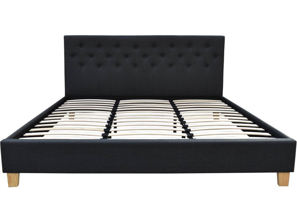 Cama "Emmy" - 180 x 200 cm - Cinza escuro -