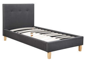 Cama "Elise" - 90 x 190 cm - Cinza escuro -