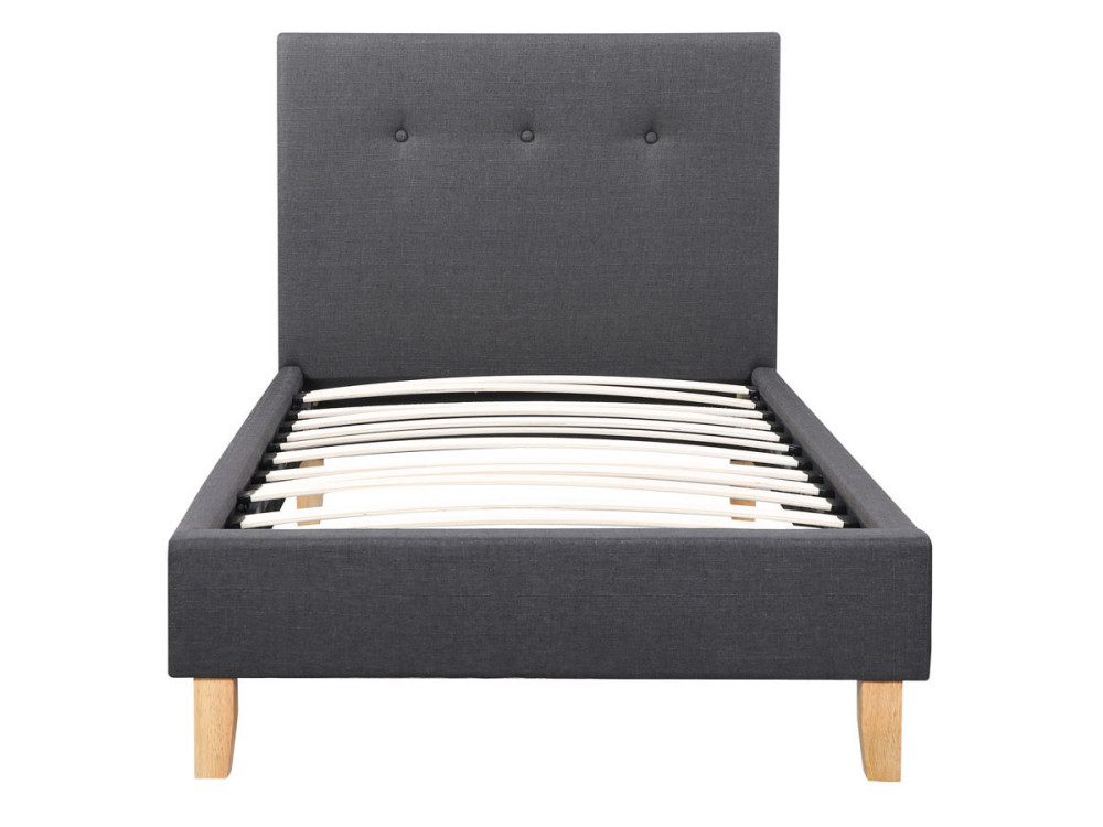 Cama "Elise" - 90 x 190 cm - Cinza escuro -