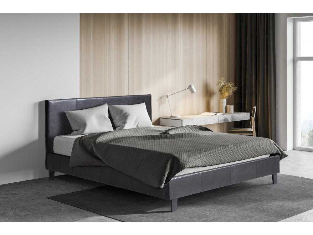 Cama "Lina" - 140 x 190 cm - Preto
