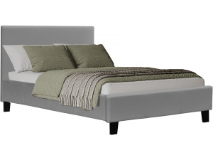 Cama "Lina" - 90 x 190 cm - Cinza claro -