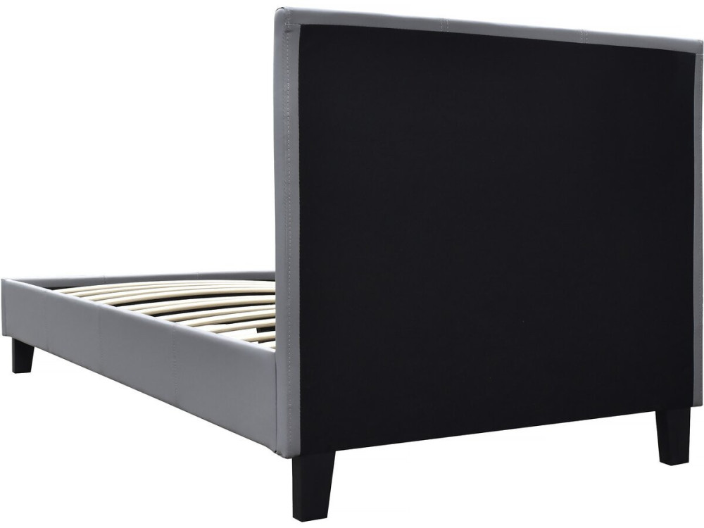 Cama "Lina" - 90 x 190 cm - Cinza claro -