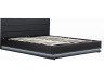 Cama LED com baú "Anastasia" - 140 x 190 cm - Preto