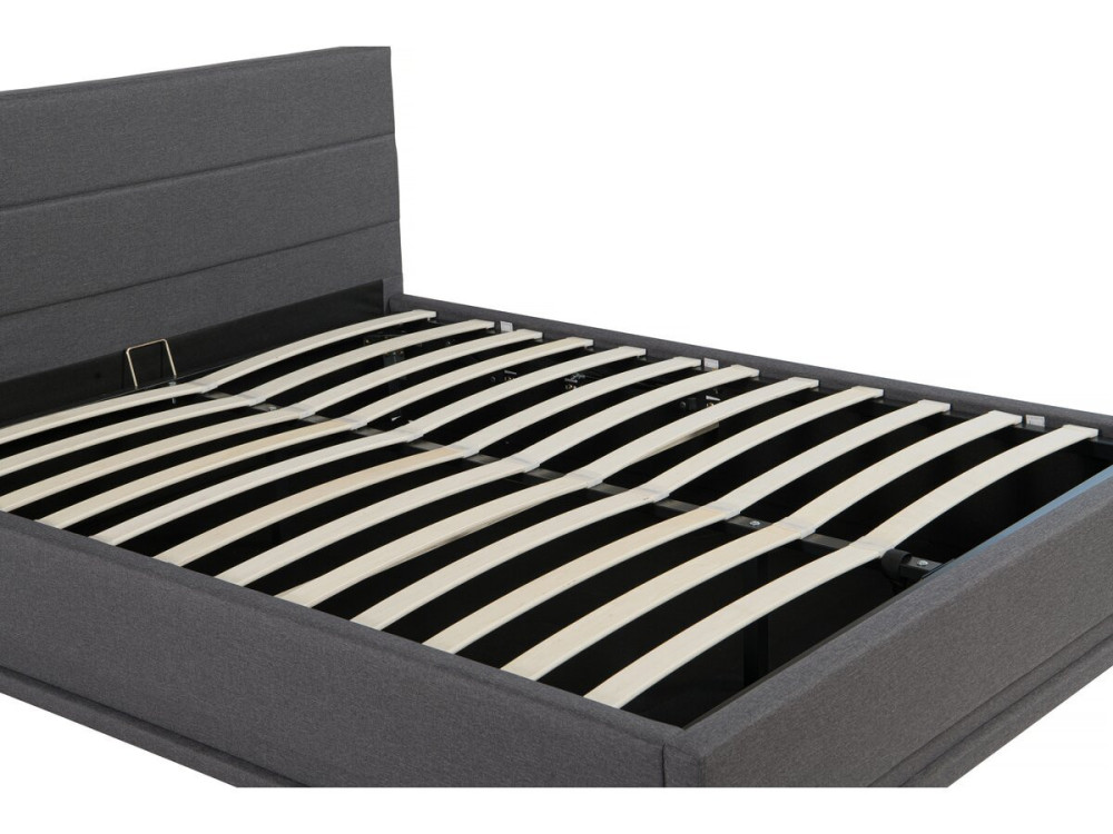 Cama Baú LED "Anastasia" - 160 x 200 - Cinza escuro