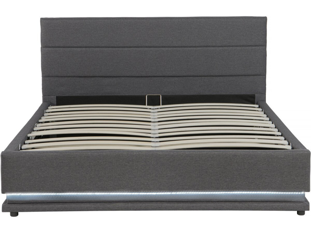Cama Baú LED "Anastasia" - 180 x 200 - Cinza escuro
