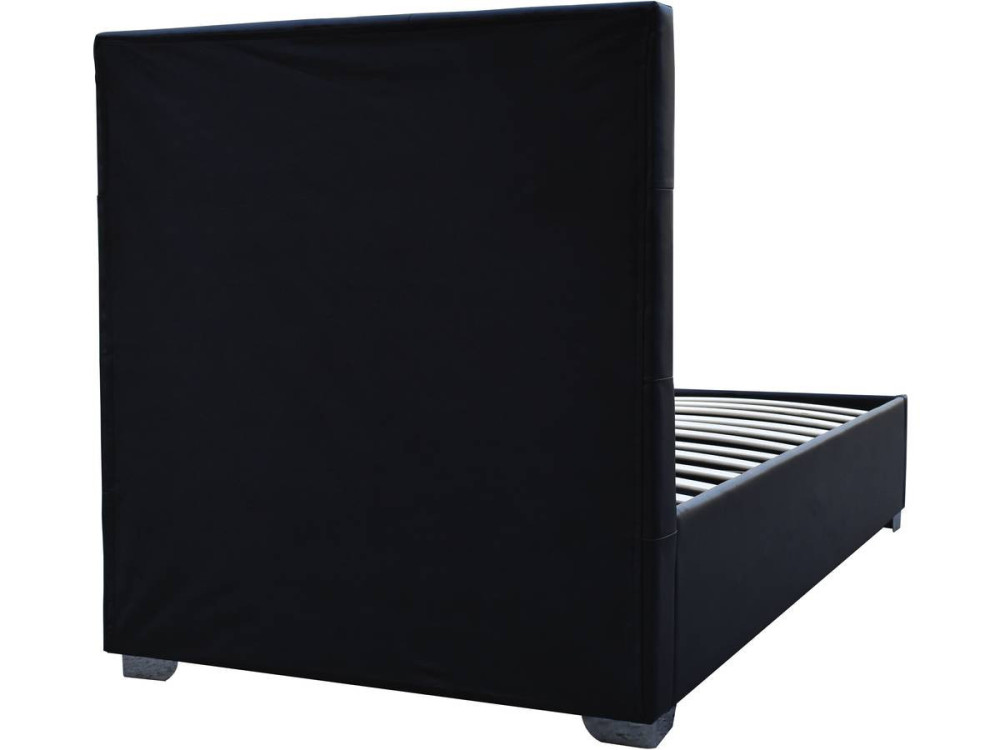Cama de solteiro com baú "Tino" - 90 × 190 cm - Preto