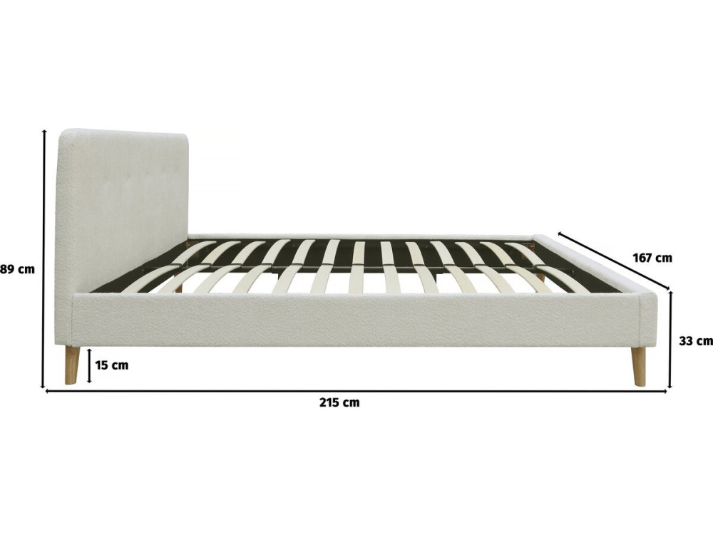 Cama felpuda "Nemo" 160x200 - Creme