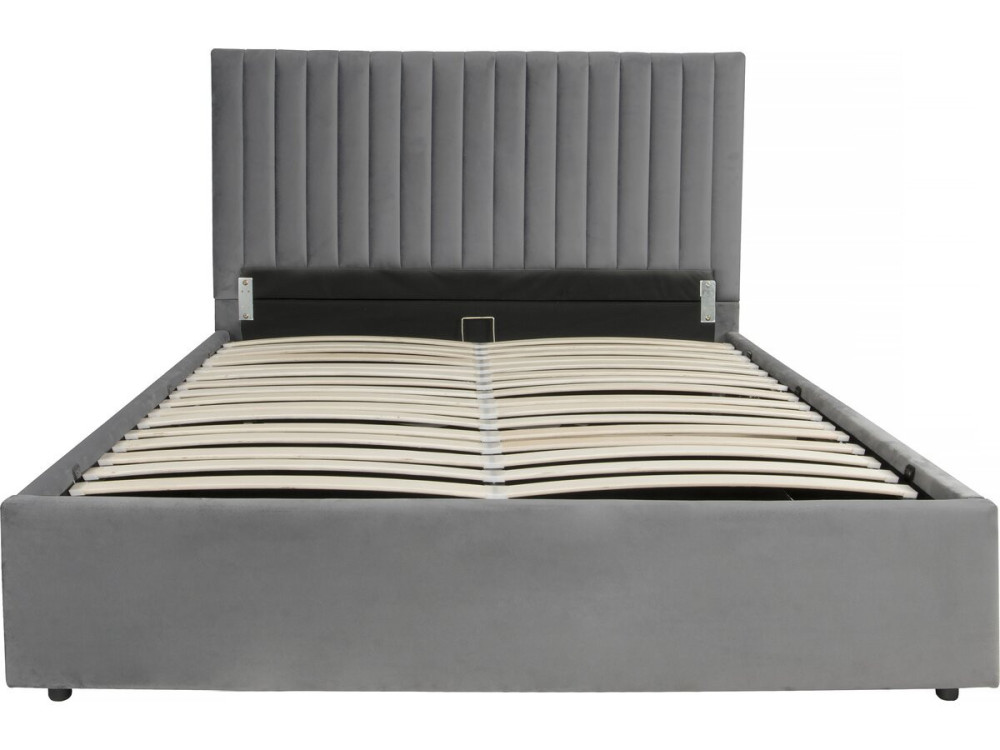 Cama com caixa "Mia" - 160 x 200 cm - Cinza