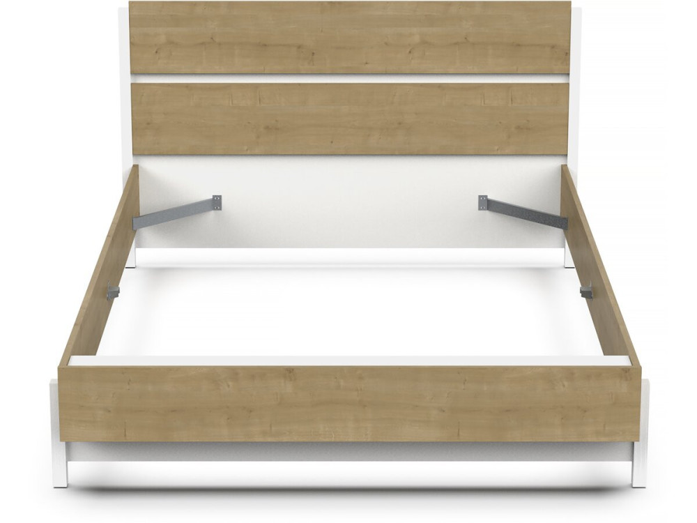 Cama de casal retrátil "Craft" - Madeira - 140 x 200 cm - Castanho