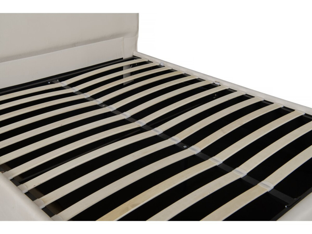 Cama de veludo "Isola" com caixa de arrumação - 160 x 200 cm - Bege