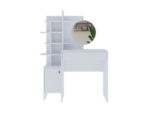 Mesa de maquilhagem de madeira "Mup" 105 x 35 x 151 cm - Branco