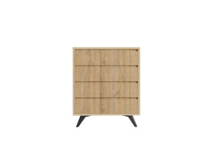 Cómoda de madeira "Suvera" - 70 x 40 x 86 cm - Castanho claro