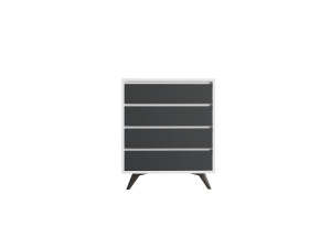 Cómoda de madeira "Suvera" - 70 x 40 x 86 cm - Branco