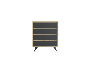 Cómoda de madeira "Suvera" - 70 x 40 x 86 cm - Castanho