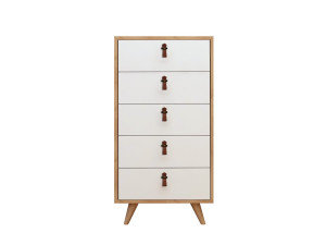 Arca de madeira "Frenzu" - 50 x 40 x 103 cm - Branco
