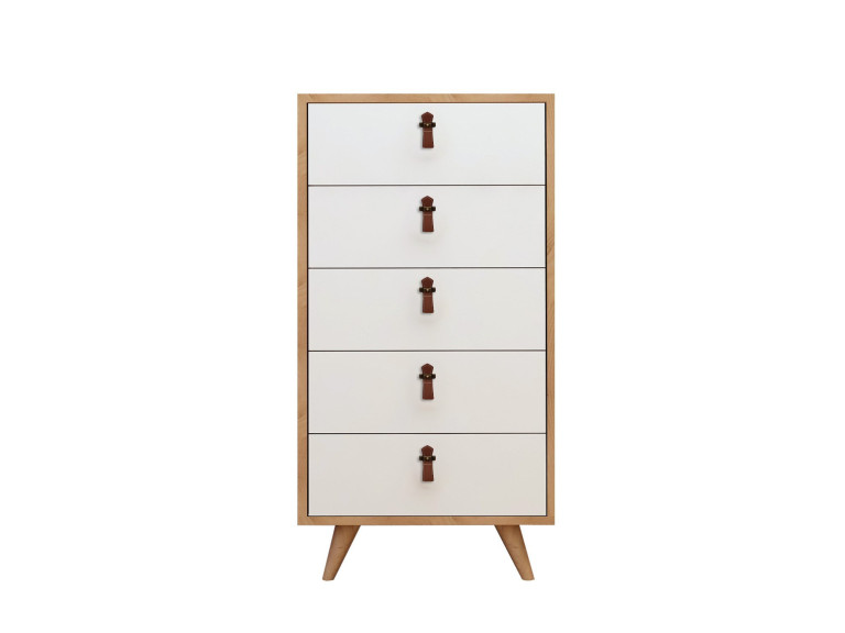 Arca de madeira "Frenzu" - 50 x 40 x 103 cm - Branco
