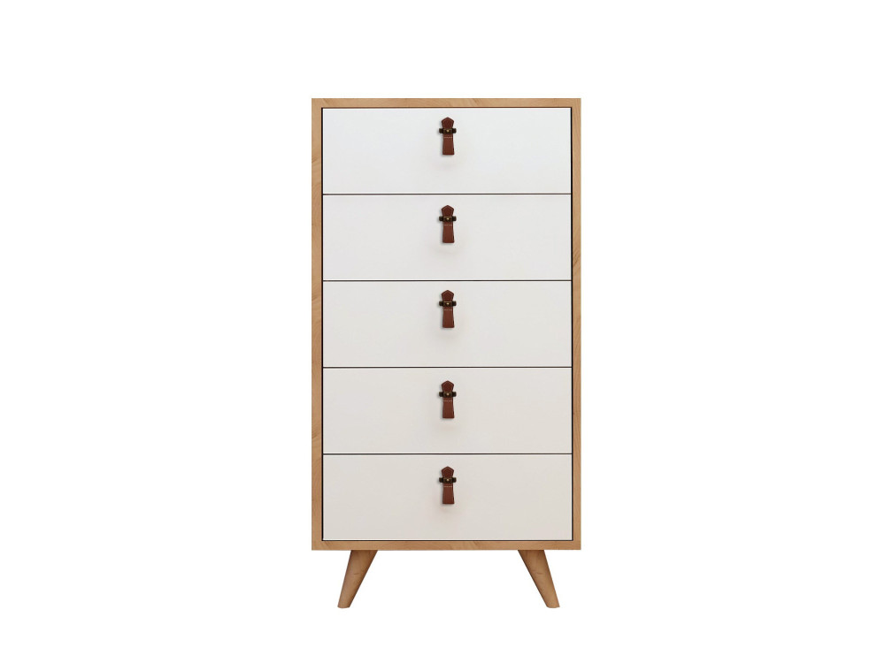 Arca de madeira "Frenzu" - 50 x 40 x 103 cm - Branco