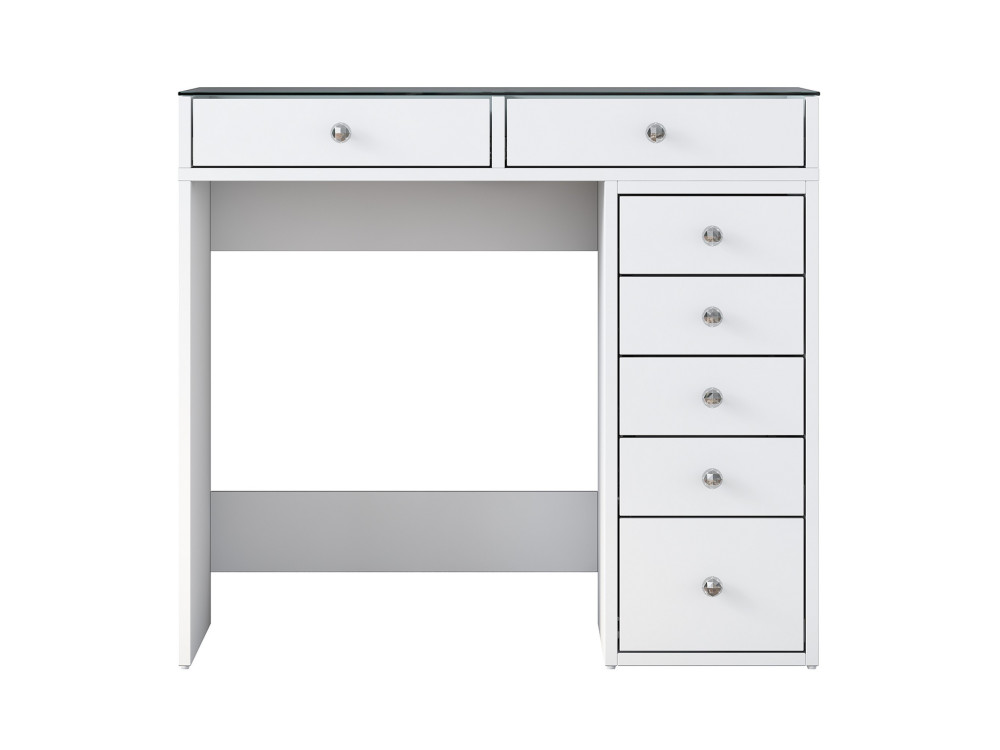 Toucador "Soma" com gavetas embutidas em madeira - 90 x 44 x 80 cm - Branco