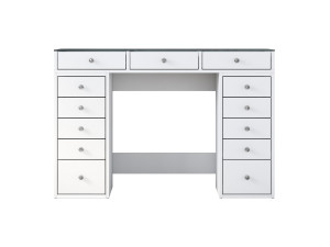 Toucador "Sina" com gavetas embutidas em madeira - 120 x 44 x 80 cm - Branco