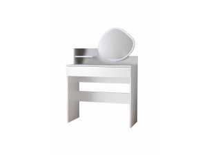Toucador "Harmony Mini Amorphous" com espelho de madeira - 90 x 40 x 133 cm - Branco