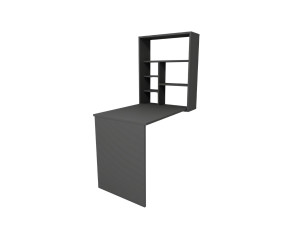 Mesa de maquilhagem em madeira "Sedir" - 90 x 59 x 74 cm - Cinzento antracite