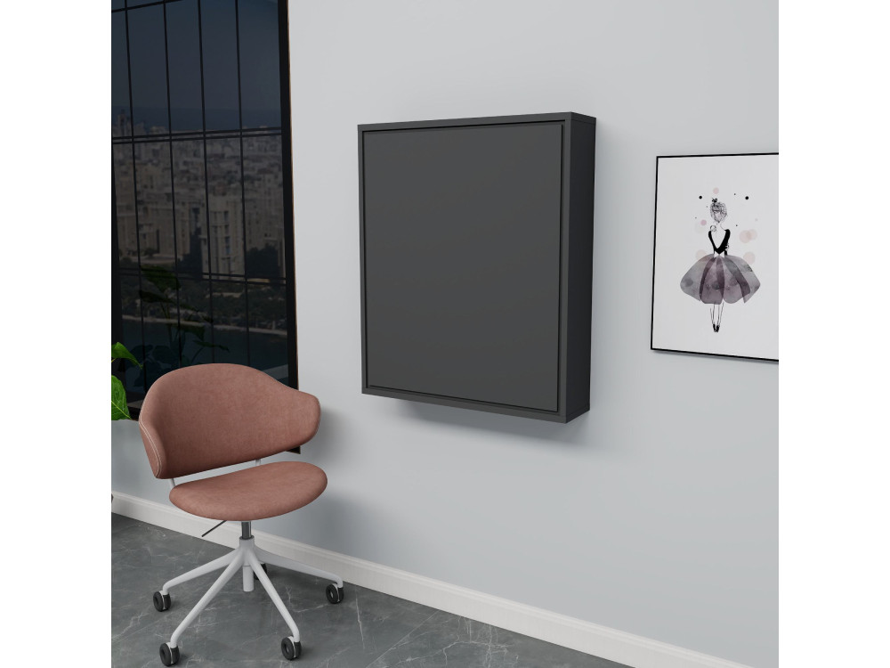 Mesa de maquilhagem em madeira "Sedir" - 90 x 59 x 74 cm - Cinzento antracite